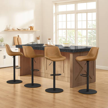 Swivel Adjustable Height Short Counter Stool